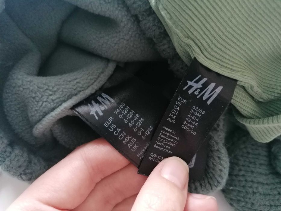 лот бебешки шапки H&M