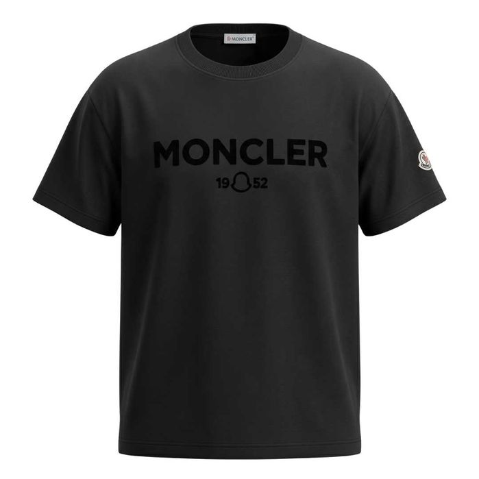 Мъжка Оригинална Тениска - Moncler - Черен Цвят