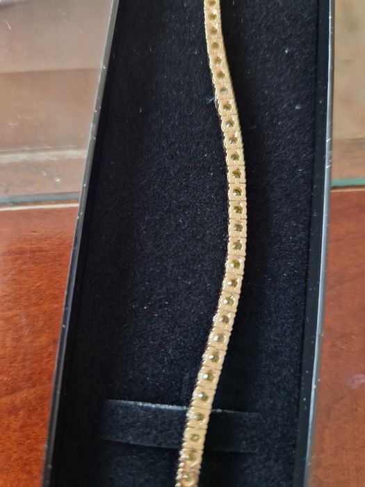 Bratara tenis aur galben cu diamante