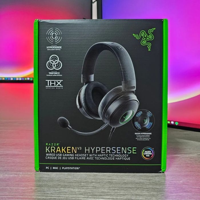 Razer Kraken V3 RGB Hypersense Вибрация Проводные Наушники/Гарнитура