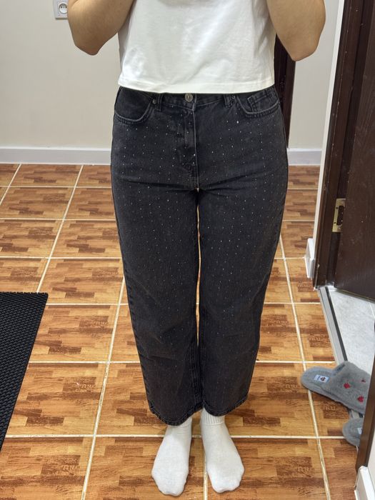 Джинсы Cotton со стразами