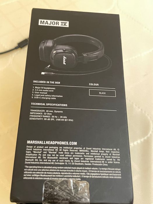 Marshall Major 4 чёрные