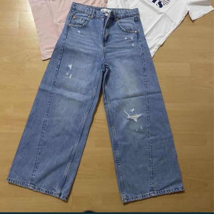 Camasa Tommy Hilfinger+ blugi Zara+ rochie rosie , marimea XS