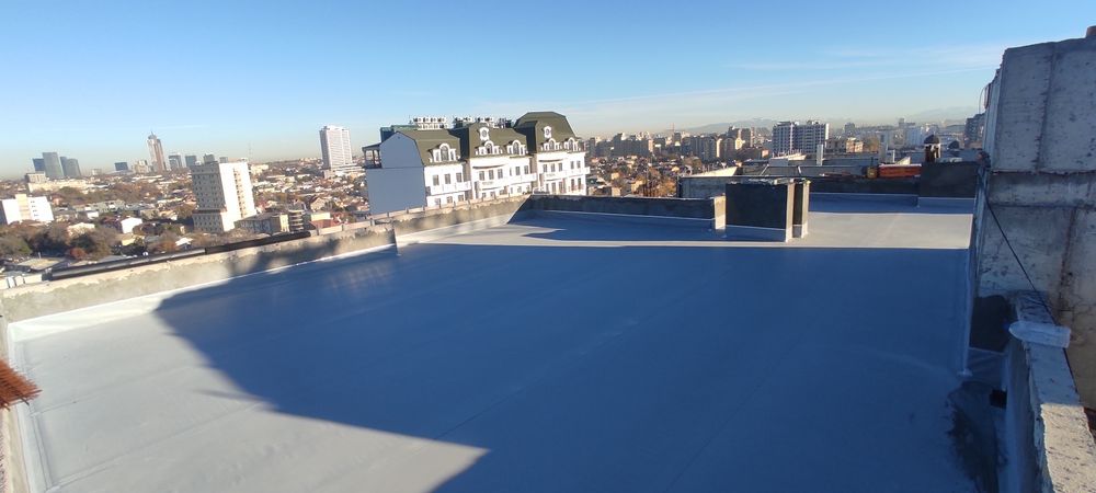 Гидроизоляция крыш, террас из ПВХ И ТПО мембраны