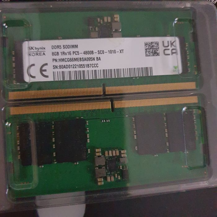 Kit dual 16Gb 2x8Gb DDR5 SODIMM memorie laptop