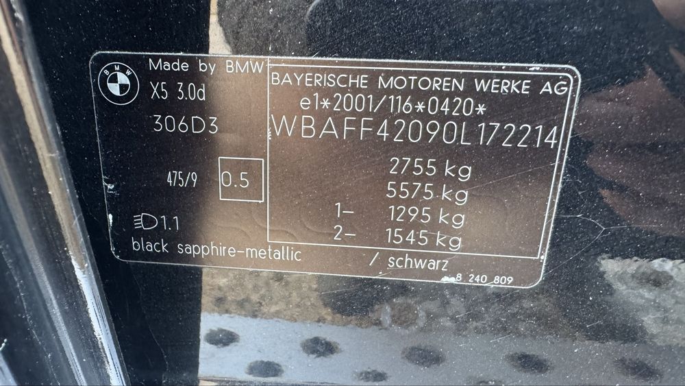 Преден капак оригинален за BMW X5 e70