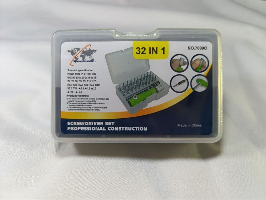 Набор отвёртка с насадками 32 в 1 магнитная