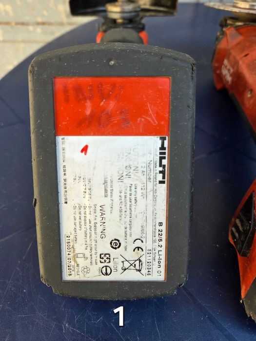 ПРОФЕСИОНАЛНИ Акумулаторни Ъглошлайфи HILTI 22V (125 мм) - ОТЛИЧЕН