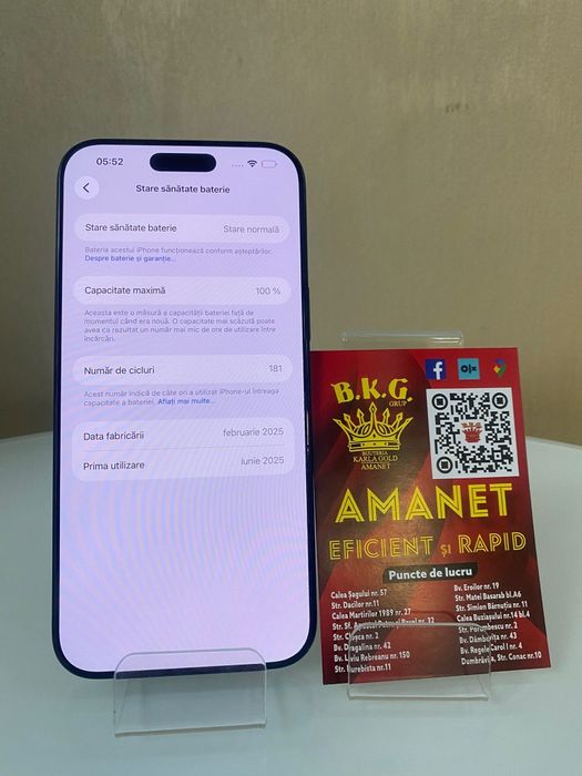 Iphone 16 Pro Max 256gb 100% Amanet BKG