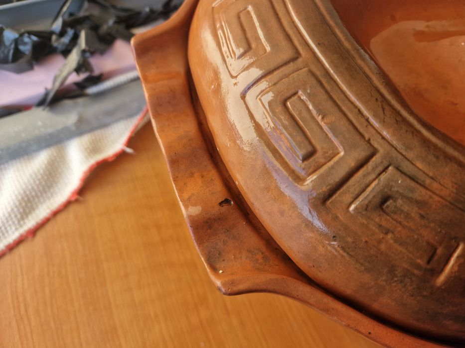 Vas roman cu capac, Kadax, Augustus, Lut, Oval,