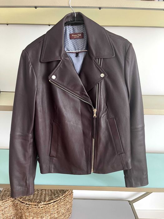 кожено якето Massimo Dutti размер S