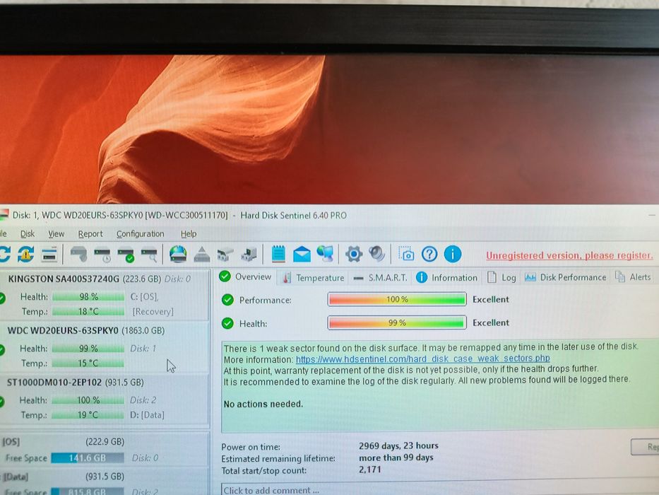 HDD 2 TB WD Green Power