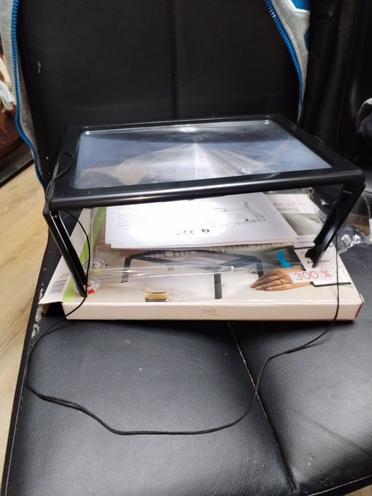 Lupa pentru citire harti, 27,5 x 20,5 x 11 cm, Negru