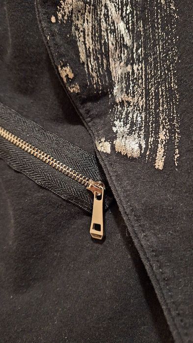 Дамско Черно Сако със Сребристи Елементи и Декорат