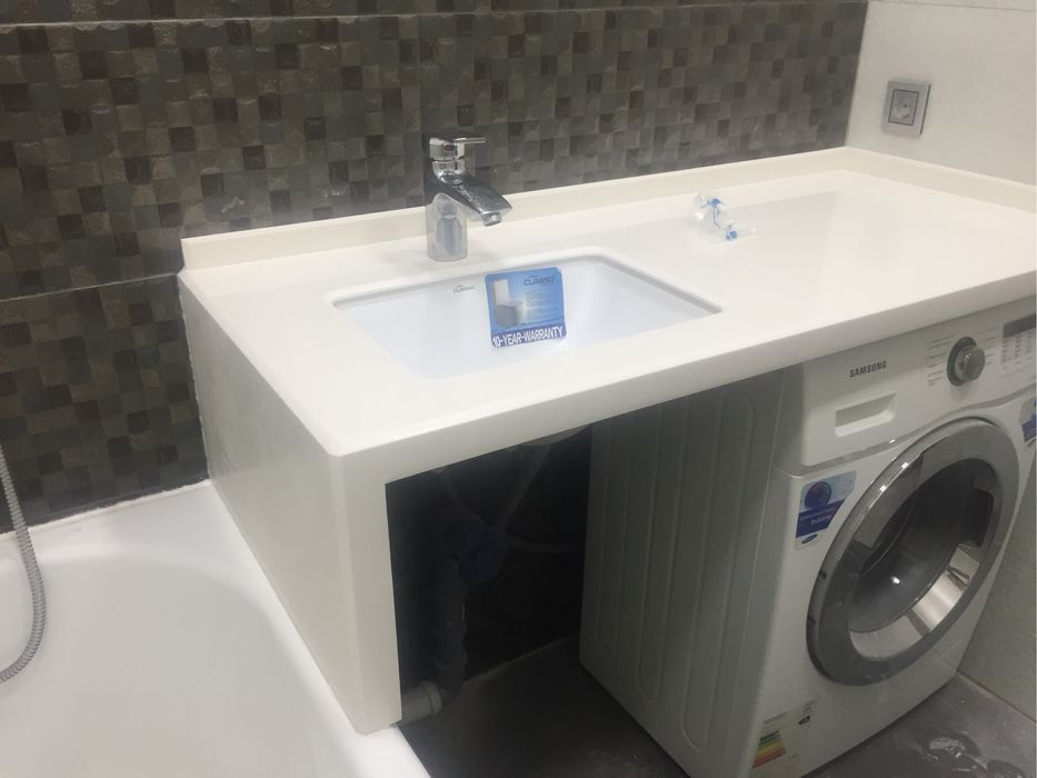 Изготавливаем столешницы,рецепшены,подоконники из искуственного камня(