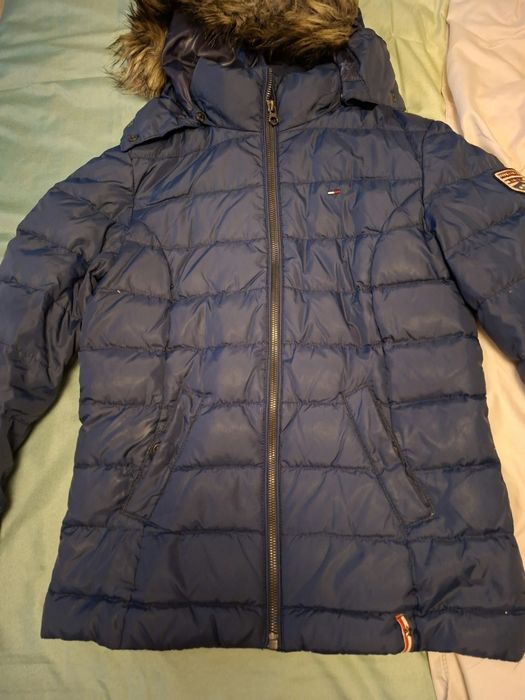 Geaca puf impermeabila, Tommy Hilfiger,marime xs,bleumarin