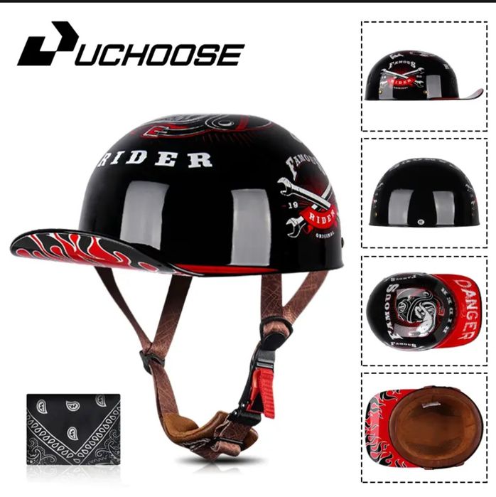 2024бейсболка шлем винтаж ретро мотоциклетные шлемы летни