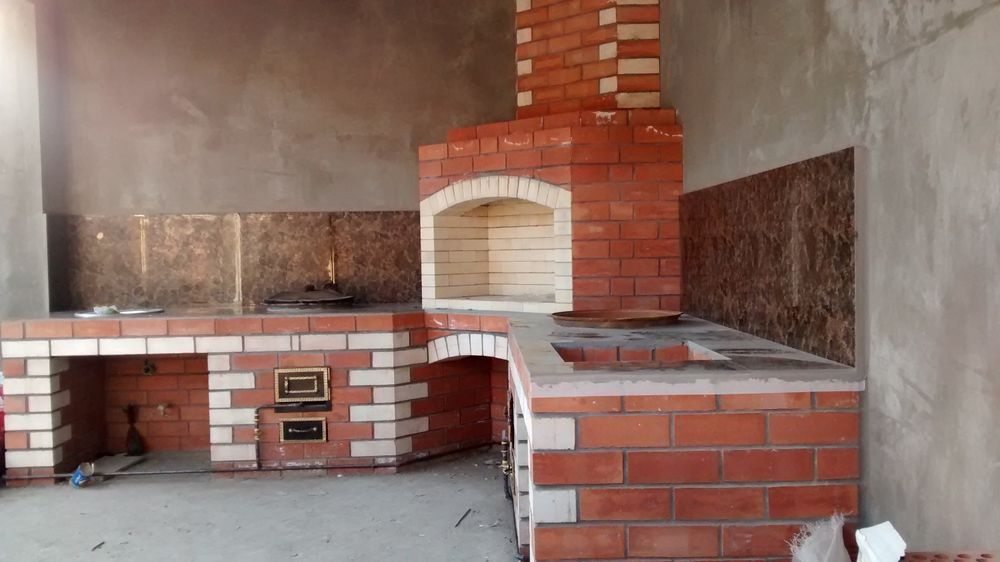 СТРОИТЕЛЬСТВО Летней кухни Барбекю. Очаги. Камин