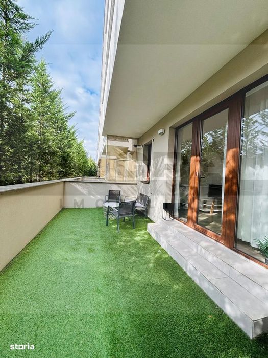 Apartament tip studio - finisat, mobilat, parcare, terasa, Luminia