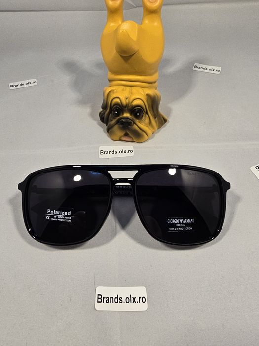 Ochelari de soare polarizati Emporio Armani, negri, P999, made in Italy