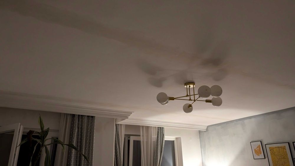 Лампа - Таван - Полилей с абажур глобус крушки