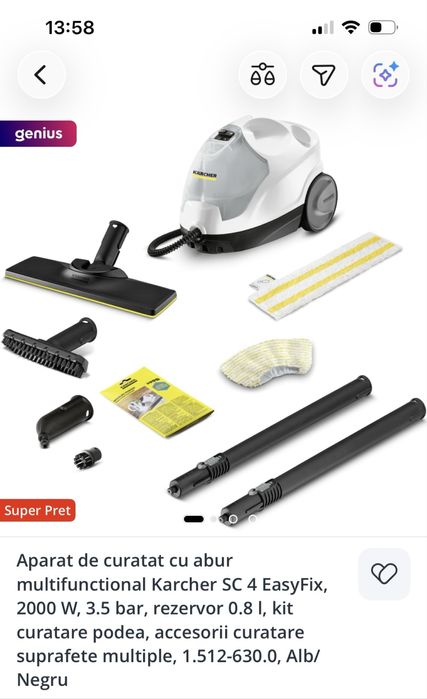 Vand aparat de curatat cu abur