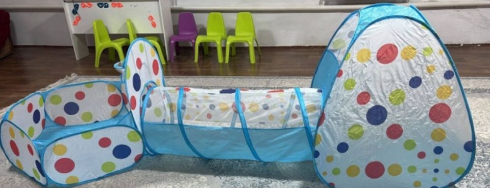 Детская игровая палатка с туннелем и сухим бассейном