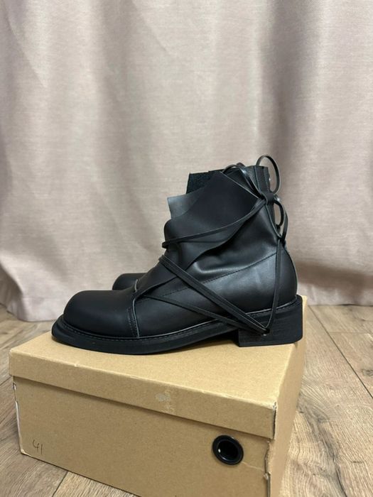 Ghete noi, moderne din piele naturale, brand Carnage