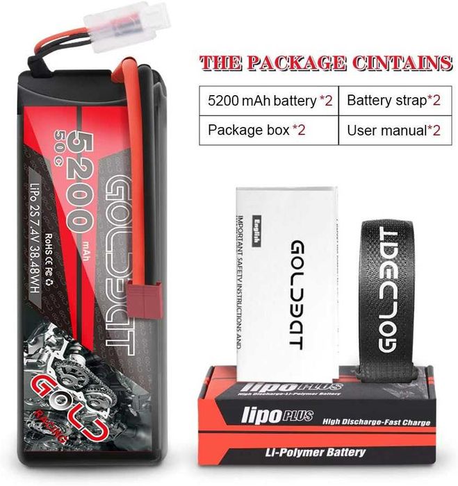 Baterii GOLDBAT Lipo plus de 5200 si 6200mah,pt radioamatorism,sigilat