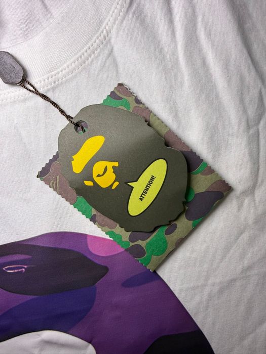 Bape ABC Camo Purple Head Tee White