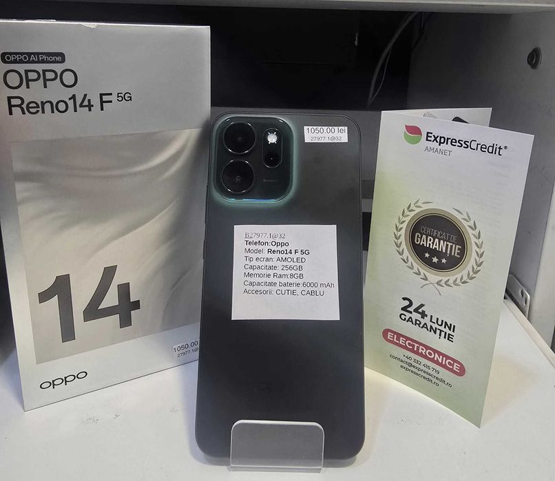 Telefon Oppo Reno14 F 5G (AG32 B27977.1) 2 ANI GARANTIE!