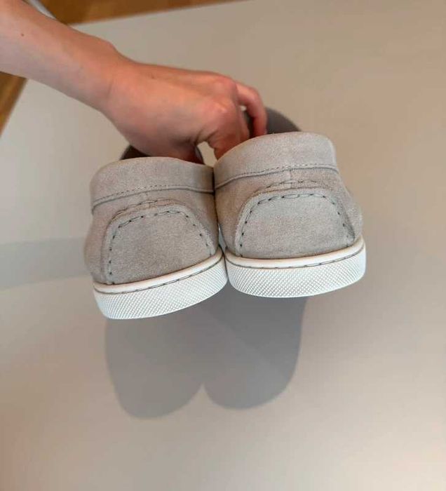 Loafers Christian Louboutin, Varsiboat din piele întoarsă, gri