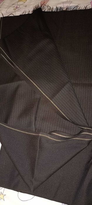 Черен габардин на черно райе