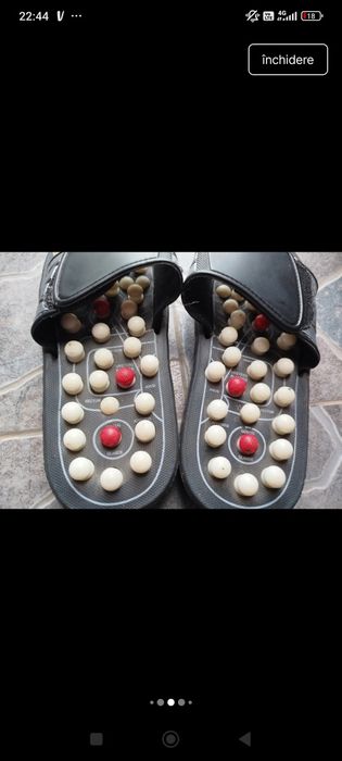Papuci de masaj/reflexoterapie (cu bile pt talpa) mărimea 38-39