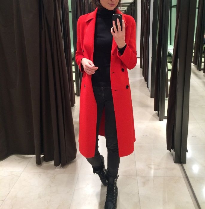 Palton ZARA din lână, masura M