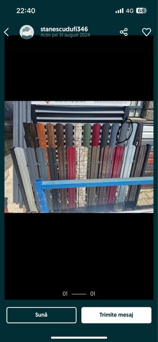 Tabla cutata colorata si zincata