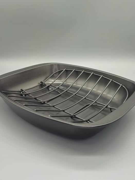 Тава за печене с метална решетка, голям размер, незалепващо покритие