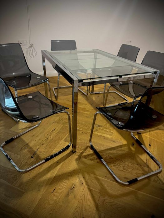 Masa Glivarp si 6 scaune Tobias, Ikea