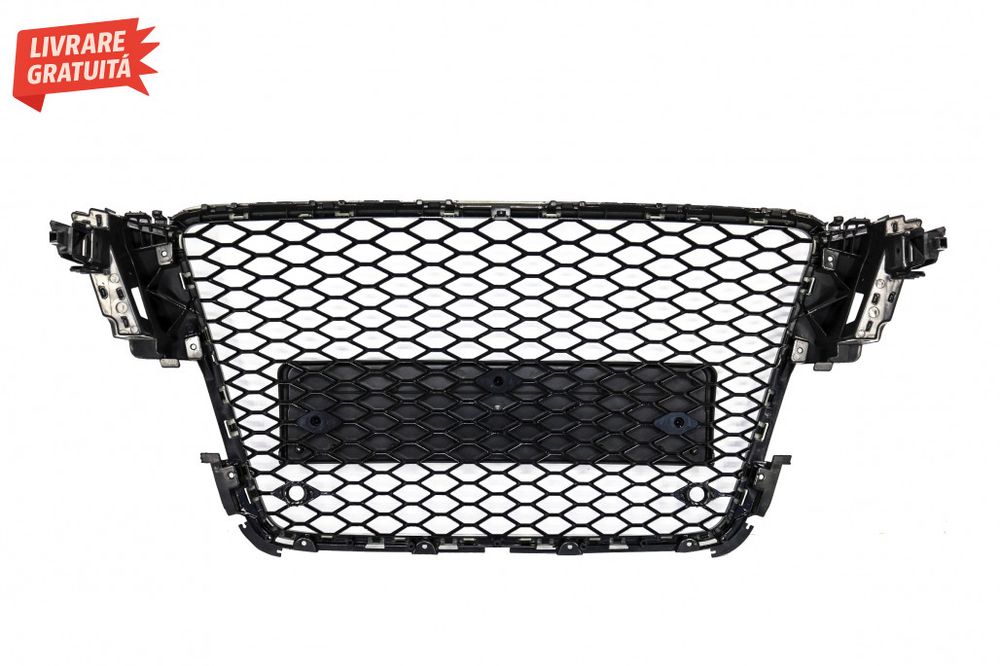 Grila Centrala Audi A5 8T (2008-2011) RS5 Design Negru Lucios