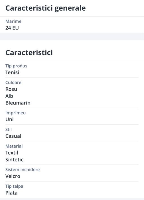 Pantofi sport Puma marimea 24