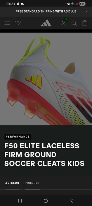 Ghete f50 elite addidas 35.5