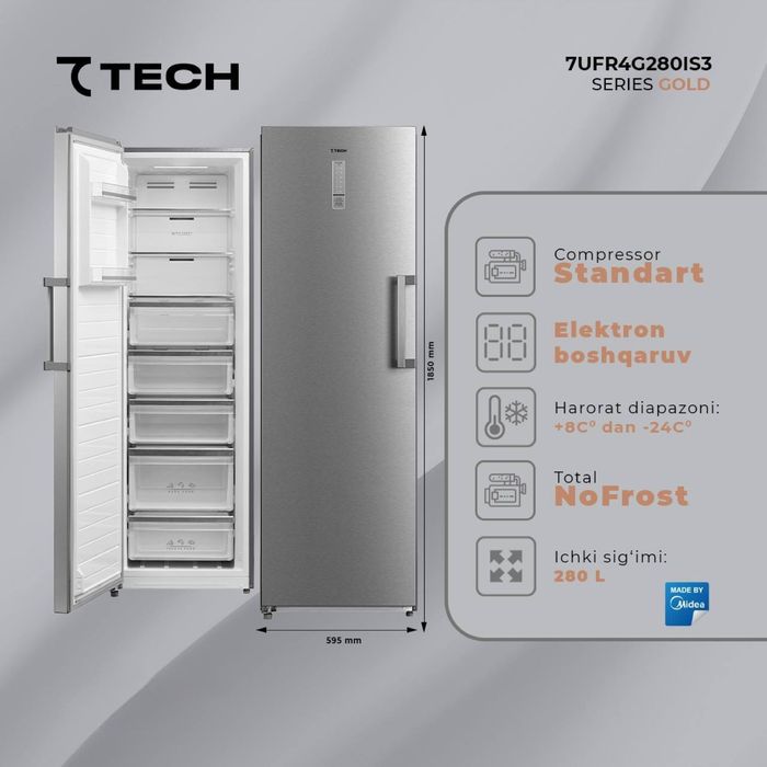 Морозильная камера Seventech завод Midea