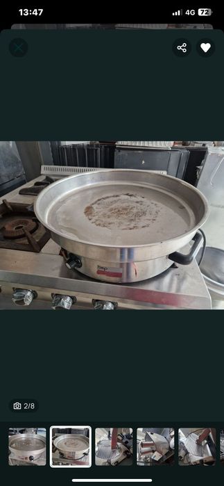 Grill neted și striat cu banc inox, pe gaz sau curent