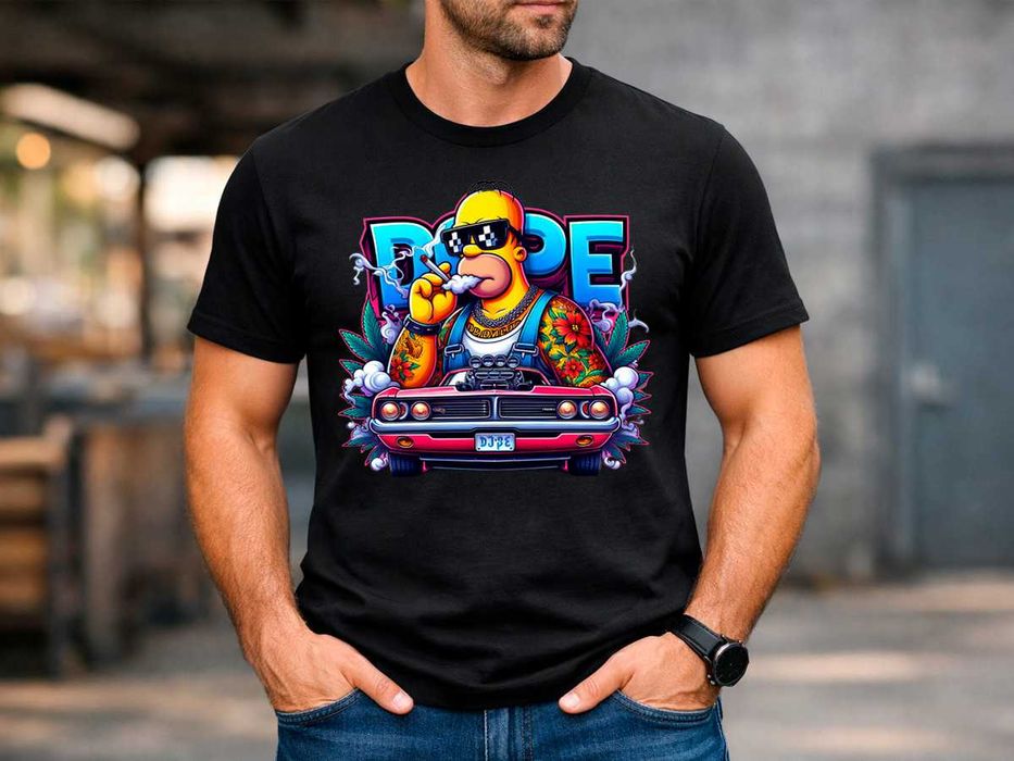 Мъжка тениска " Homer Simpson DOPE"