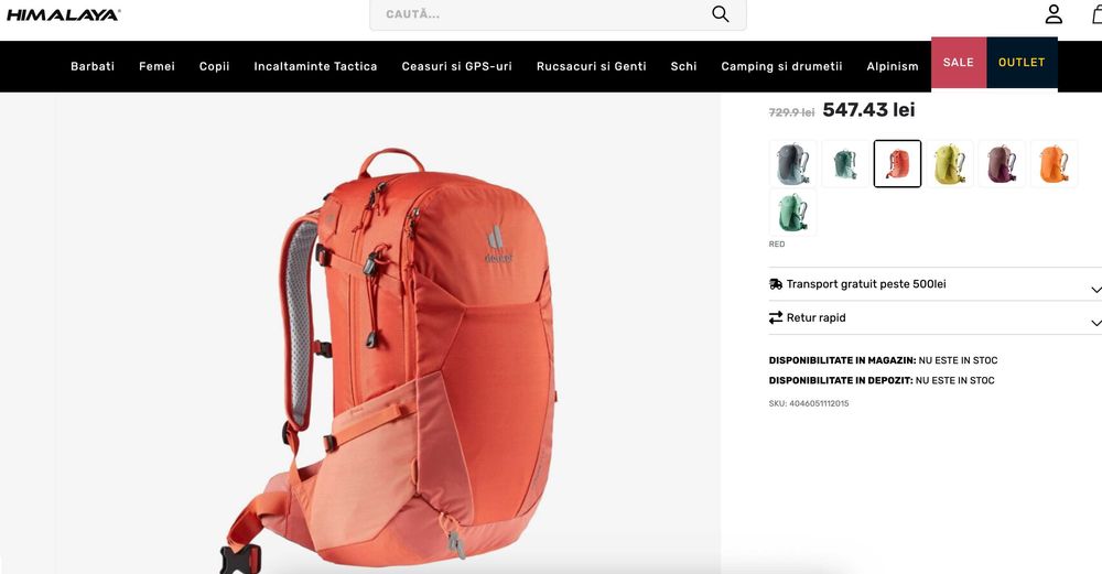 Rucsac Deuter 21 L femei stare excelenta