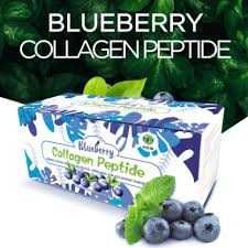 Colagen Peptide Blueberry GreenWorld 300g 12 plicuri antioxidant hidratare peptide - ușor de absorbit de organism