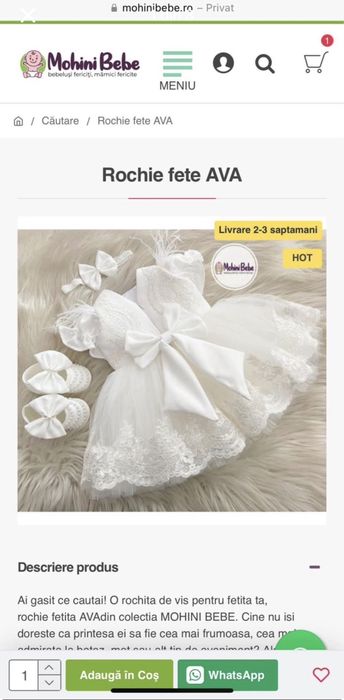 Vând rochie Mohini Bebe