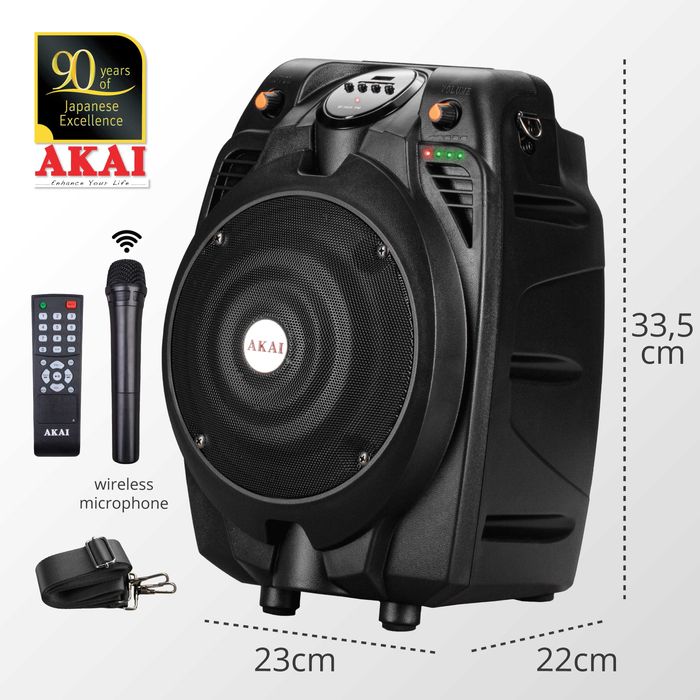 Boxa portabila Akai SS022A-X6 Bluetooth; USB; Radio; microfon