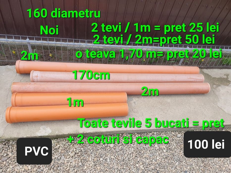 Tevi canalizare diam.160