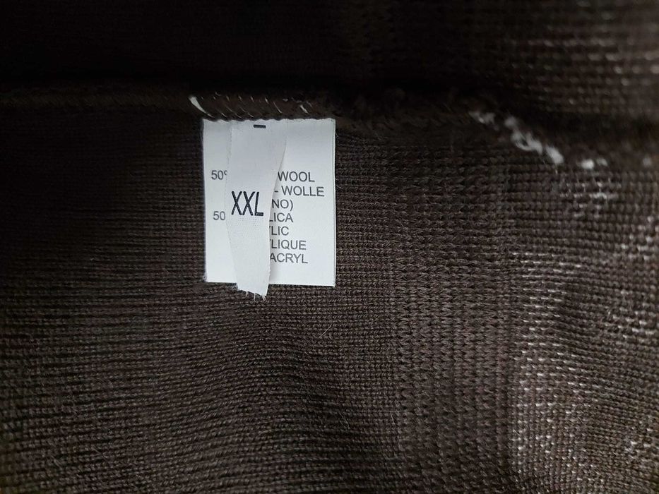 Cardigan lung, Lina Casadio, lână Merino, mărimea XXL, maro